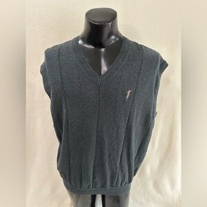 Fairway Outfitters Sweater Vest Men’s XL Charcoal V-Neck Golf Cotton Sweater